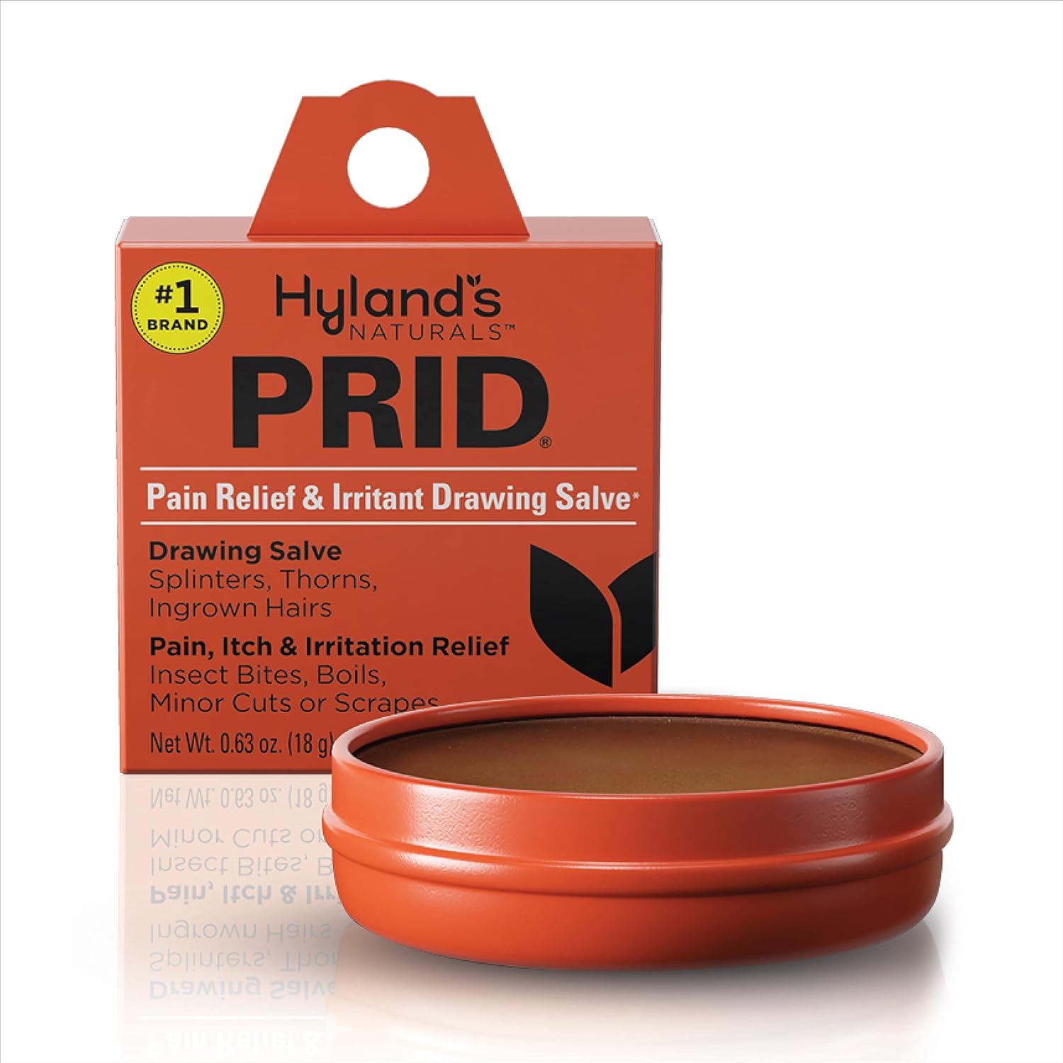 Hylands Naturals PRID Drawing Salve, Topical Skin Irritation Relief, For Splinters, Thorns, Ingrown Hairs, Itch Relief for Bug Bites, Boils, Minor Cuts  Scrapes, 18 Grams
