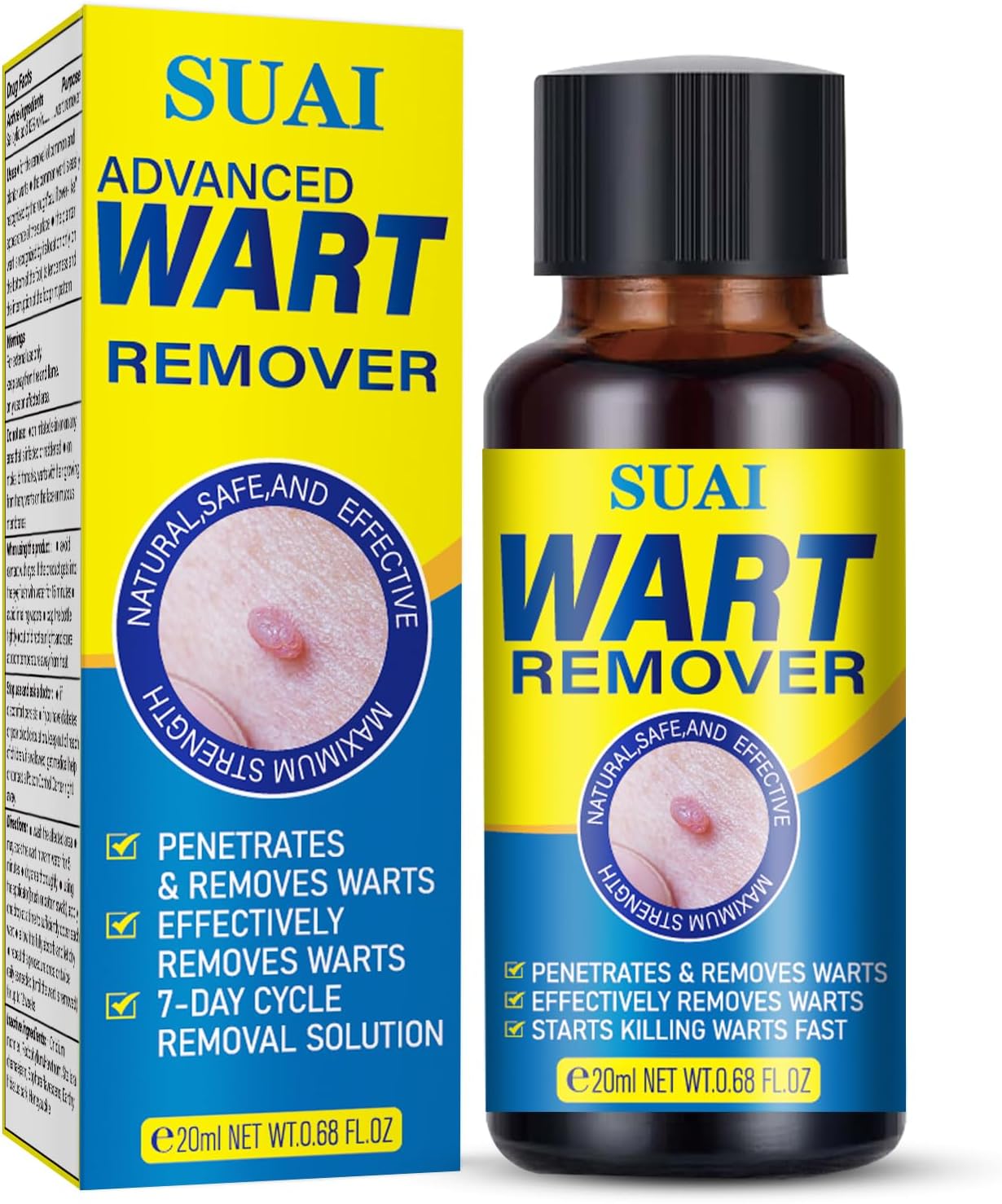 Liquid Wart  Corn Gel Maximum Strength Wart  Corn Liquid Mask, Exclusive Formula Wart Gel Corn mask for Quickly Removing Plantar Warts, Common Warts and Warts of Hands and feet
