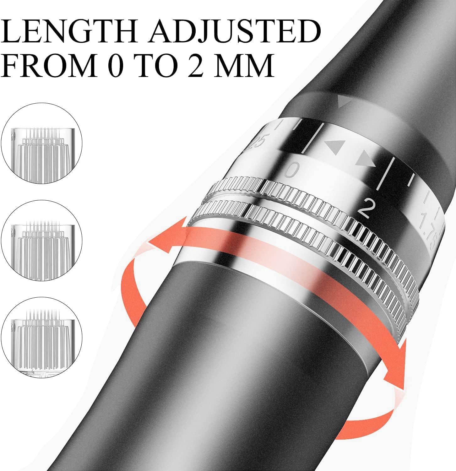 PELCAS Electric Microneedle Pen, Cordless Beauty Pen with 24 Pcs Replacement Cartridges, Adjustable 0.25mm Microneedle Skin Care Tool Kit for Face Body Home Use