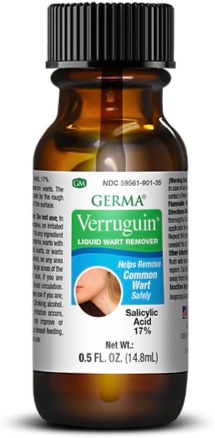 Verruguin Liquid Wart Remover Salicylic Acid 17% Removedor De Verrugas (14.8 mL)