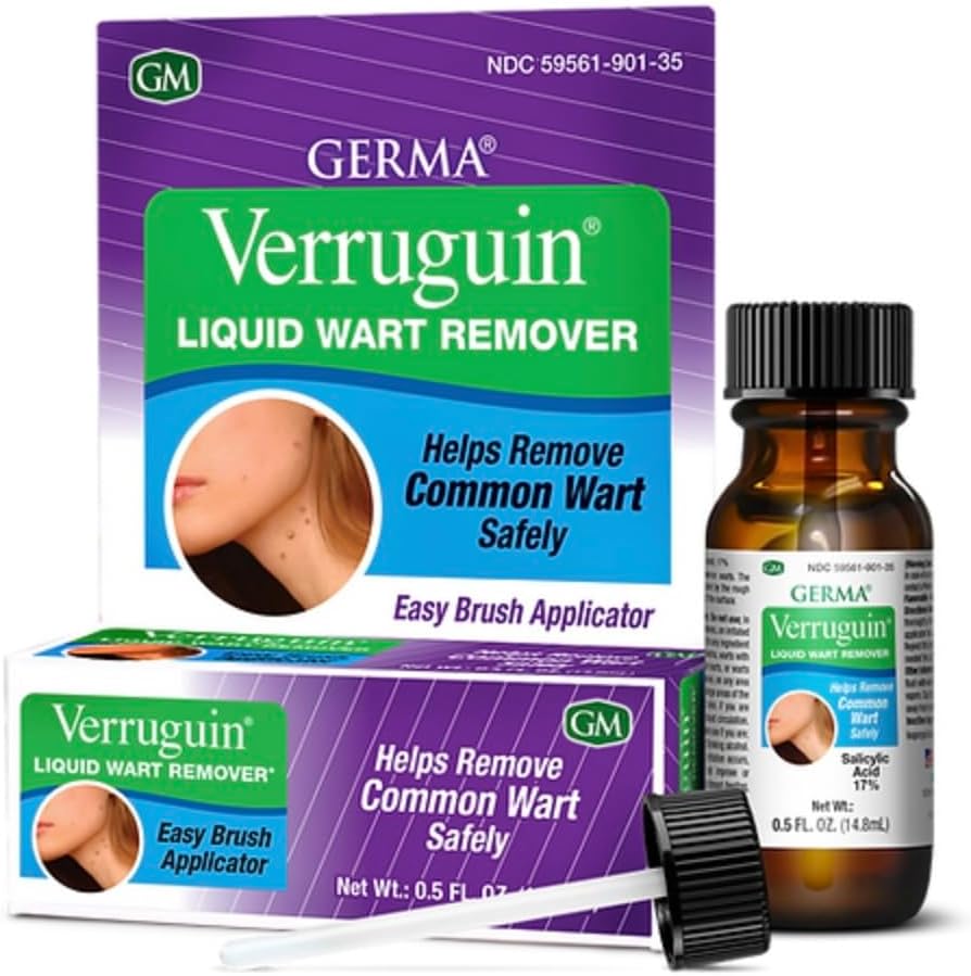 Verruguin Liquid Wart Remover Salicylic Acid 17% Removedor De Verrugas (14.8 mL)