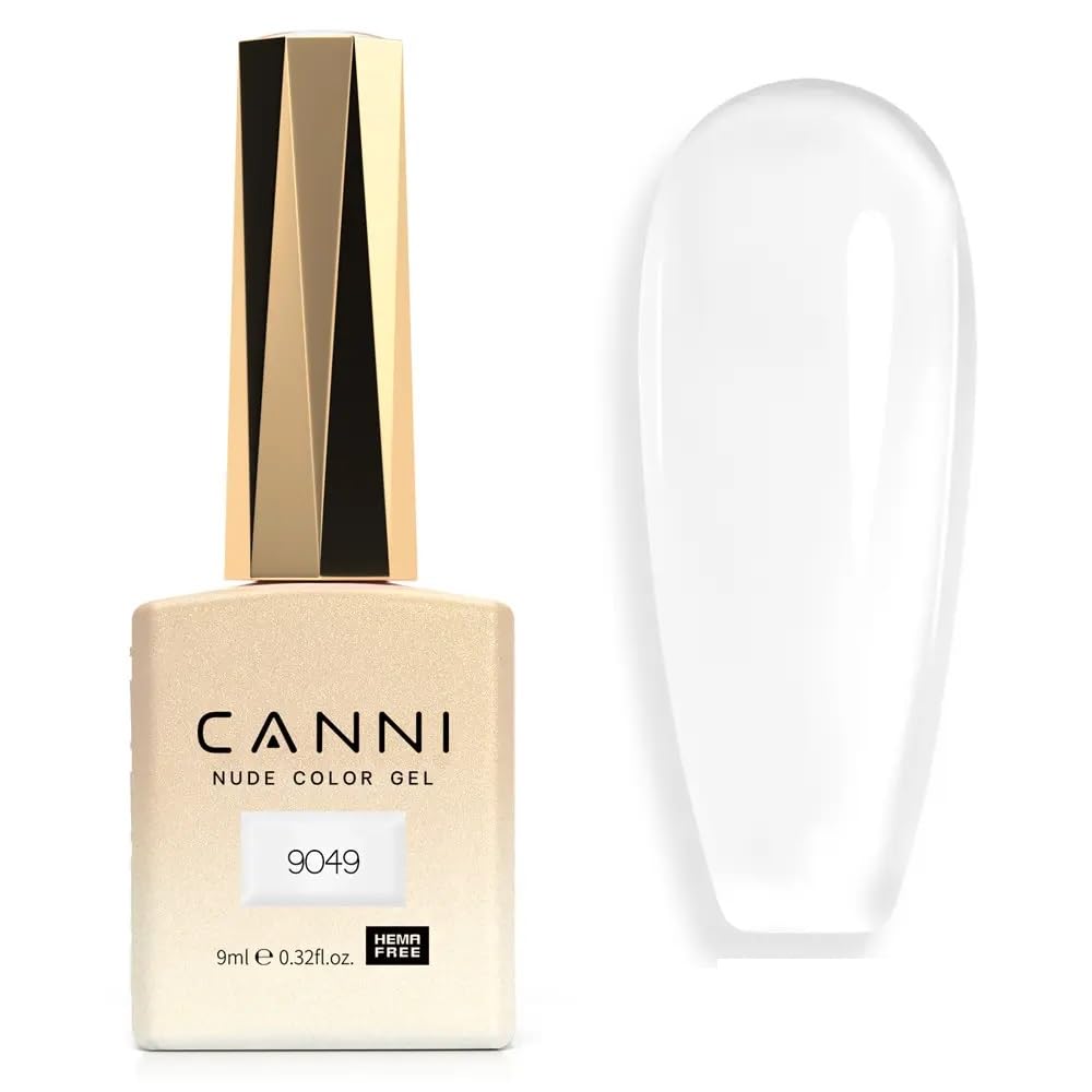 CANNI Milky White Gel Nail Polish, 1 Pcs Milky White Gel Polish Translucent Jelly Neutral Color Soak Off LED Nail Gel Polish Set Nail Art Starter Manicure Salon DIY at Home