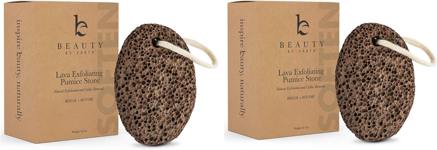 Pumice Stone for Feet Callus Remover (2Pcs) - Foot Pumice Stone for Heavy Callused Feet and Hands - Natural Foot Stone for Dead Skin Exfoliator Scrubber for Pedicure Cracked Heels