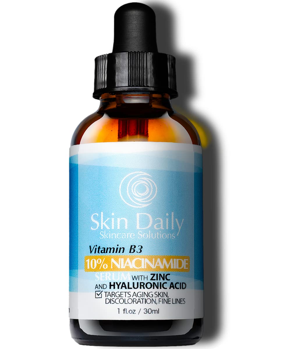 Skin Daily 10% Niacinamide Brightening Serum W/Zinc- Dark spot, Hyperpigmentation, Melasma Treatment for Face - Unlock Flawless Skin with Our Niacinamide Serum - The Secret to Your Best Skin Yet