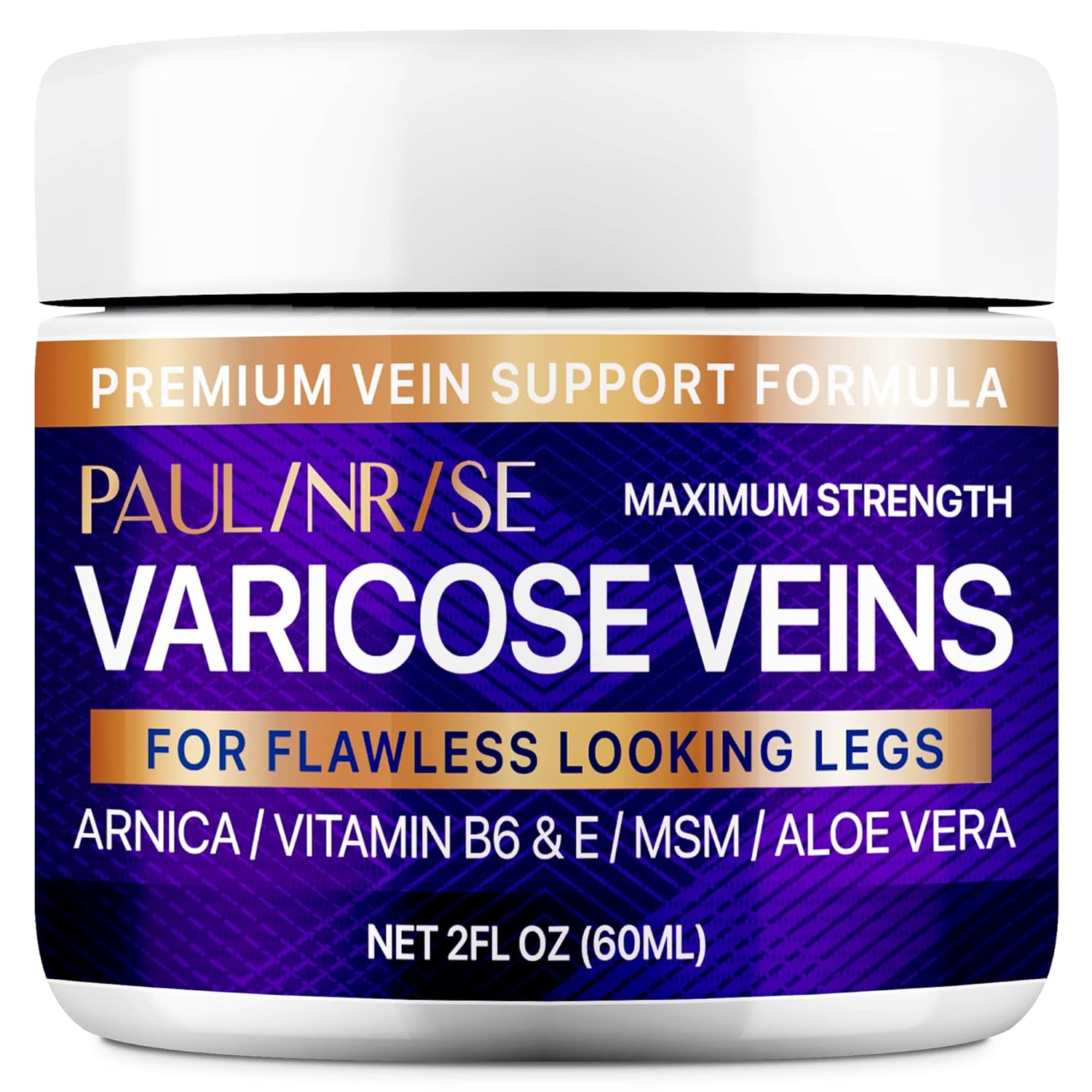 Varicose Vein Cream for Legs - Improves Blood Circulation, Reduces Spider Veins and Heaviness, 2 Oz